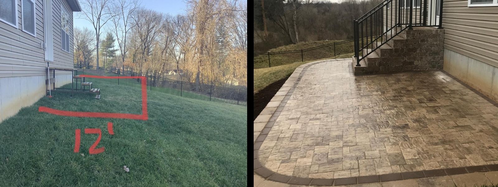 Before and after - Big Bend Landscaping Best Hardscaping in St. Louis