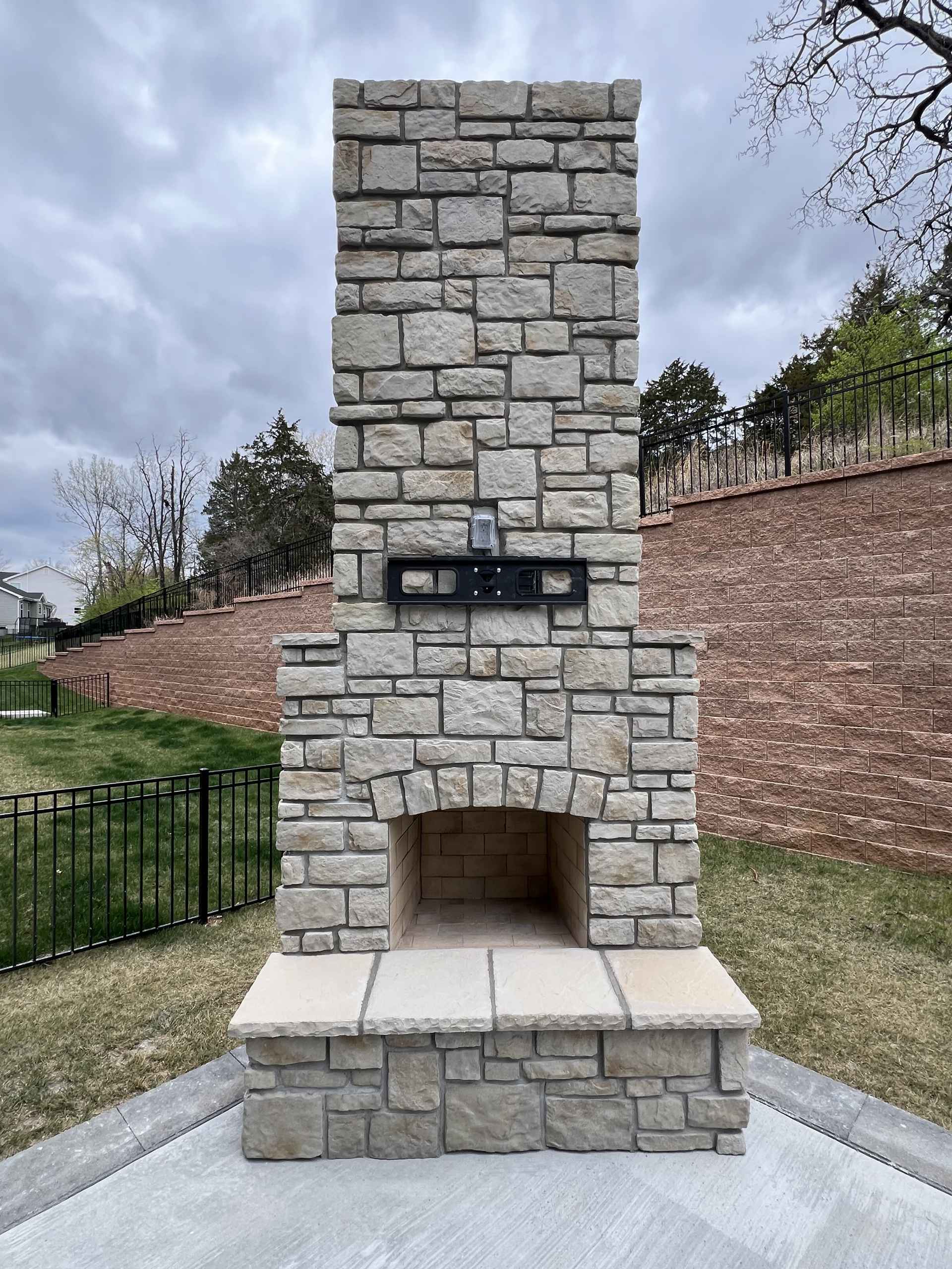 Big Bend Landscaping project with fire place